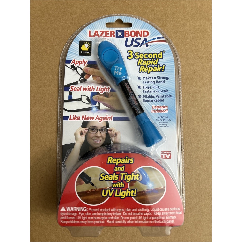 3 Second Rapid Repair Lazer Bond USA UV Activated Liquid Plastic 1421